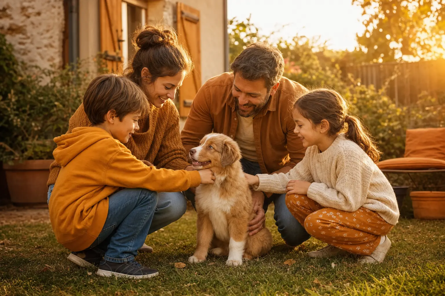 Adoption d'un chiot golden aussie en famille