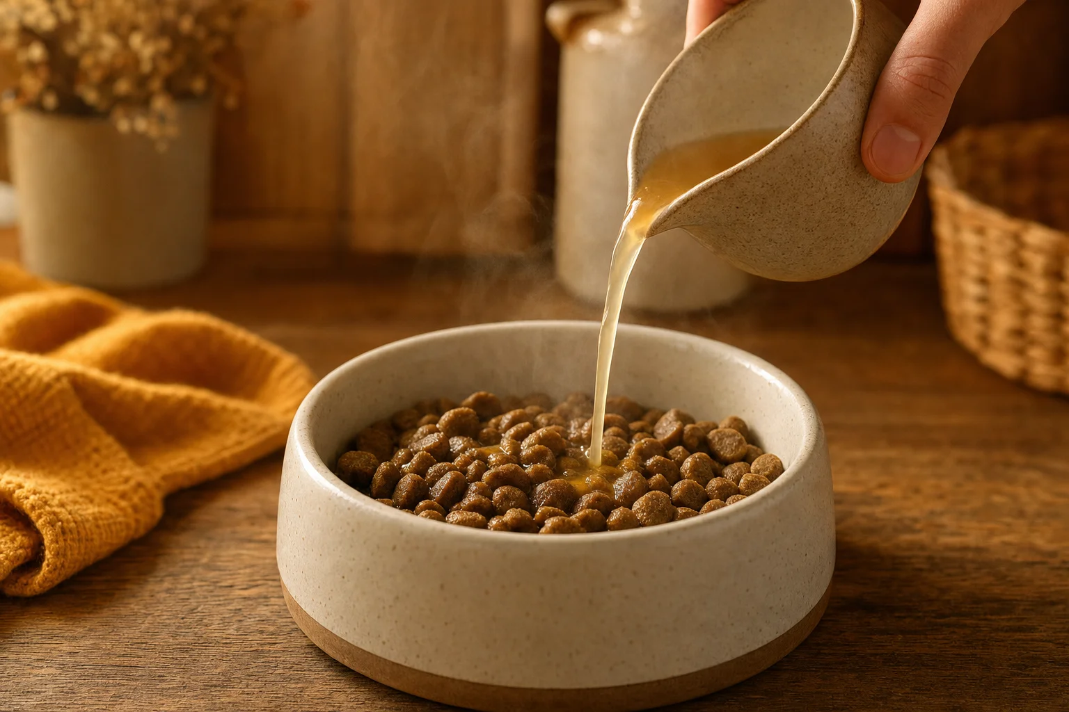 Astuce : mon chien ne mange plus ses croquettes, bouillon